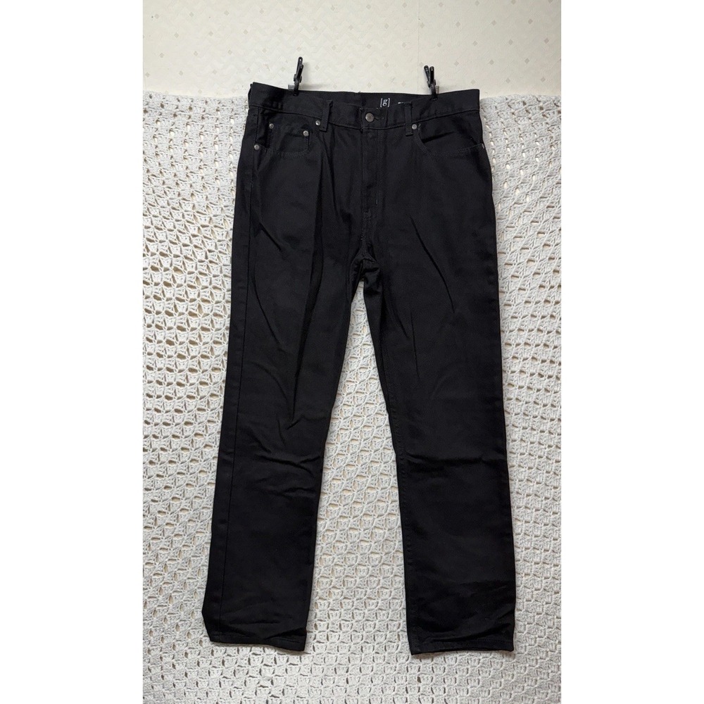 George Jeans 34x32 Black Denim Regular Fit Straight Leg Cotton Activewear